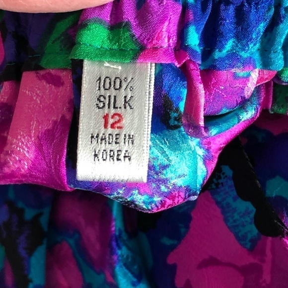 Vintage ADRIANNA PAPELL 100% Silk Blazer & Skirt Set - Picture 11 of 11